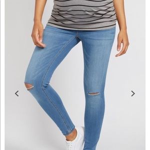 Indigo Blue Light Wash Maternity Jeans
